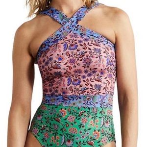 Boden Swimsuit 16-18 Ladies Pastel Hotchpotch Swim OC14